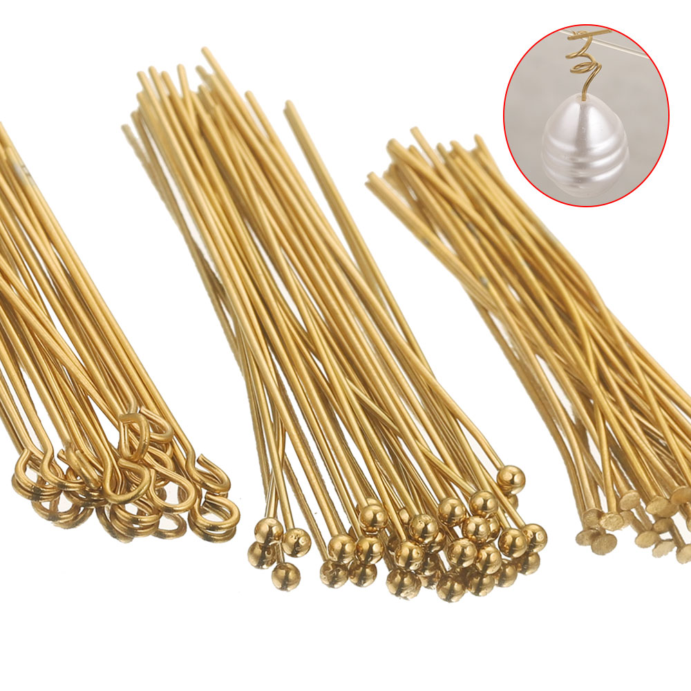 Jewelry Making Eye Pins - 20pcs 20-70MM PVD Stainless Steel Eye