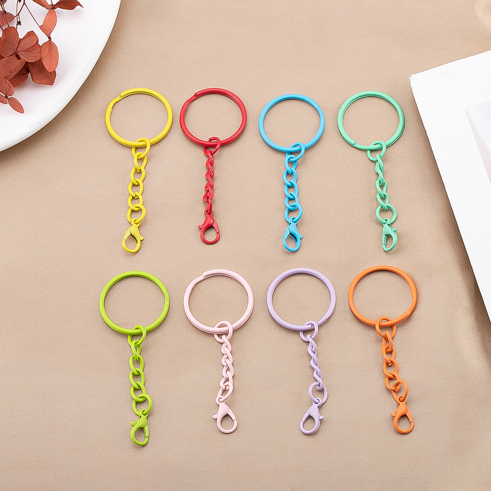 Jewelry Making Basics - 10pcs/lots Metal Multiple Colors Keychain With