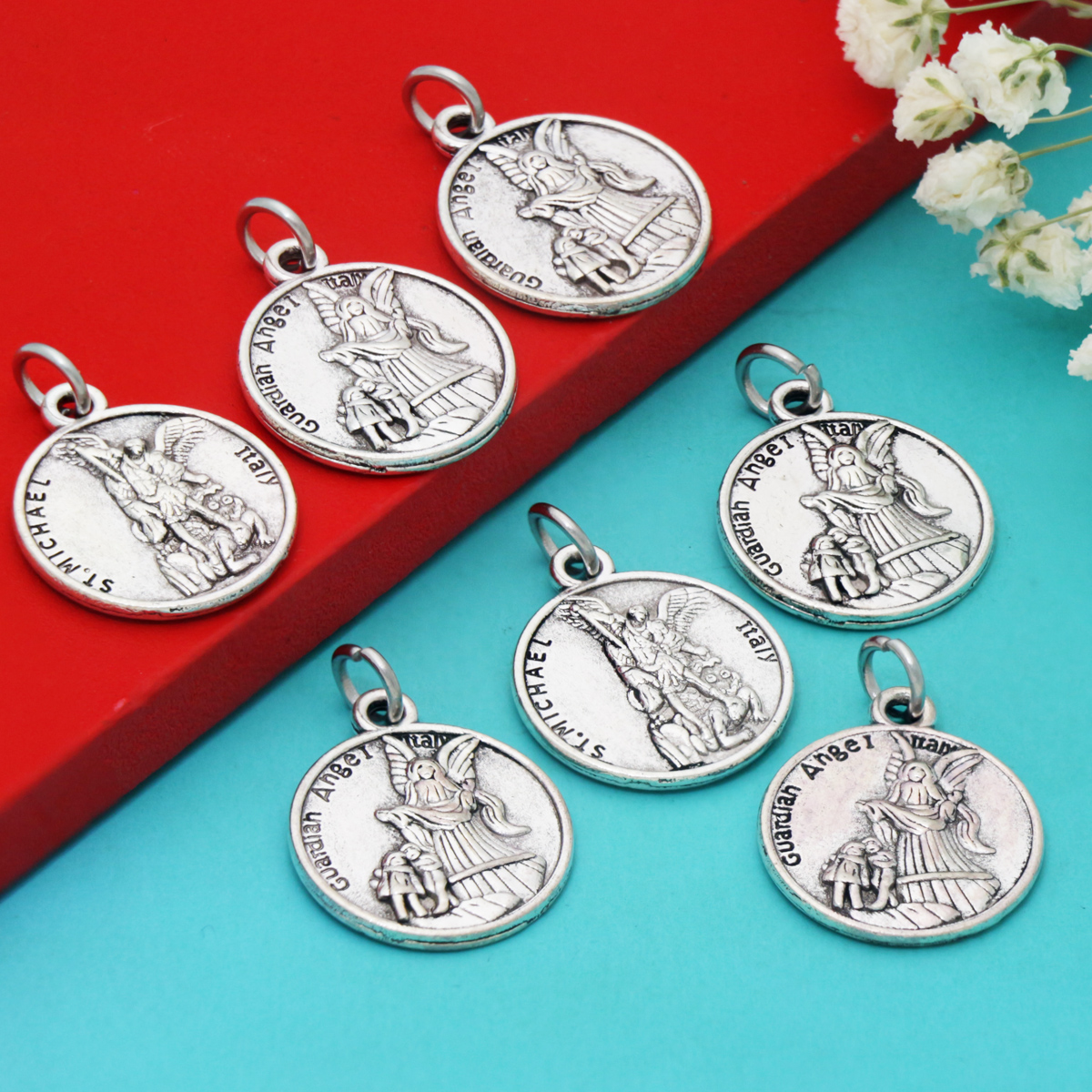 Jewelry Making Michaels - 10PCS 21x17.7MM ST Michael/Guardian Angel Catholicism