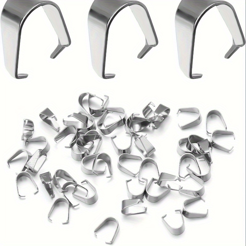 Jewelry Making Hobby - Pinch Clip Pendant Clasp Bail Connector