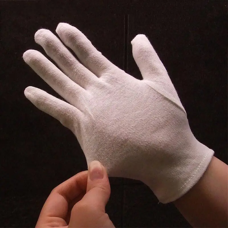6Pairs White Cotton Work Glove - Jewelry Making Workshop ulasan dan harga