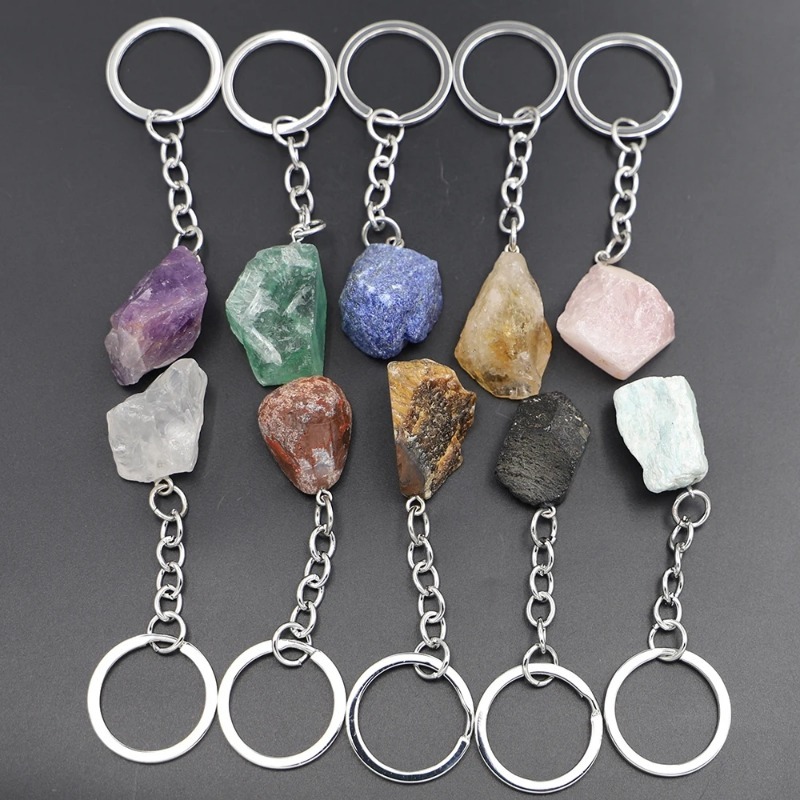 1-2cm Natural Raw Ore Keychain - Jewelry Making Michaels ulasan dan harga