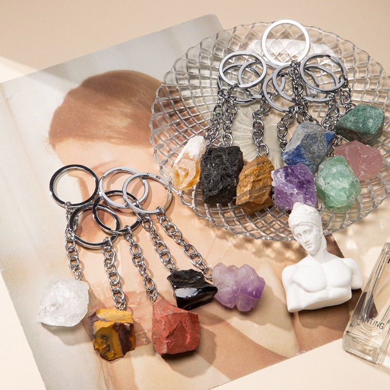 1-2cm Natural Raw Ore Keychain - Jewelry Making Michaels ulasan dan harga