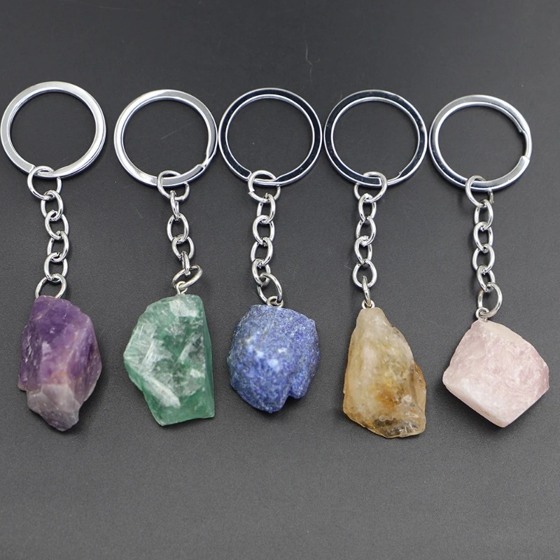1-2cm Natural Raw Ore Keychain - Jewelry Making Michaels ulasan dan harga