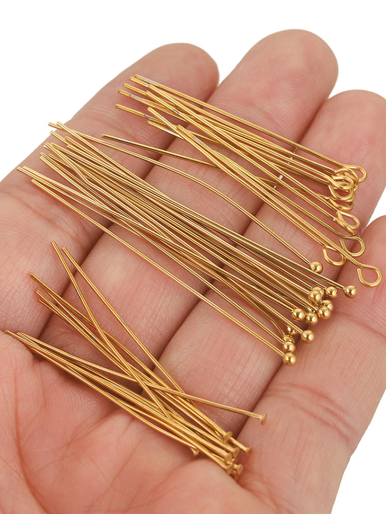 20pcs 20-70MM PVD Stainless St - Jewelry Making Eye Pins ulasan dan harga