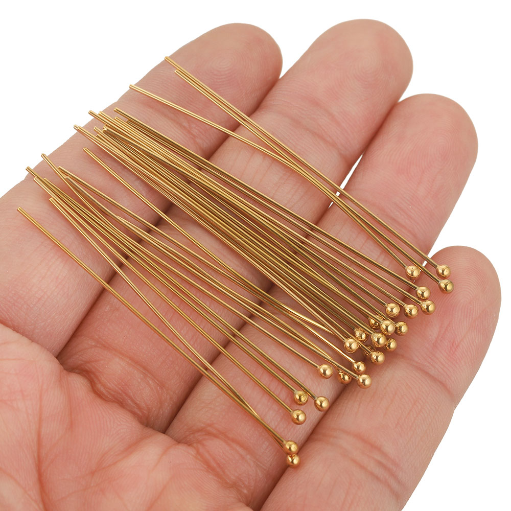 20pcs 20-70MM PVD Stainless St - Jewelry Making Eye Pins ulasan dan harga