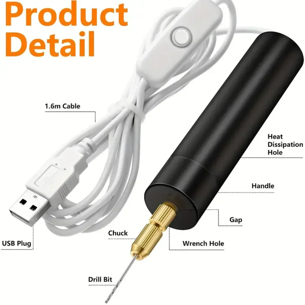 Mini Electric Drill USB Rechar - Jewelry Making Dc ulasan dan harga