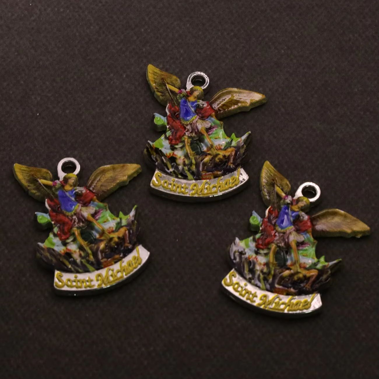 3Pcs Christian Saint Michael C - Jewelry Making Michaels ulasan dan harga