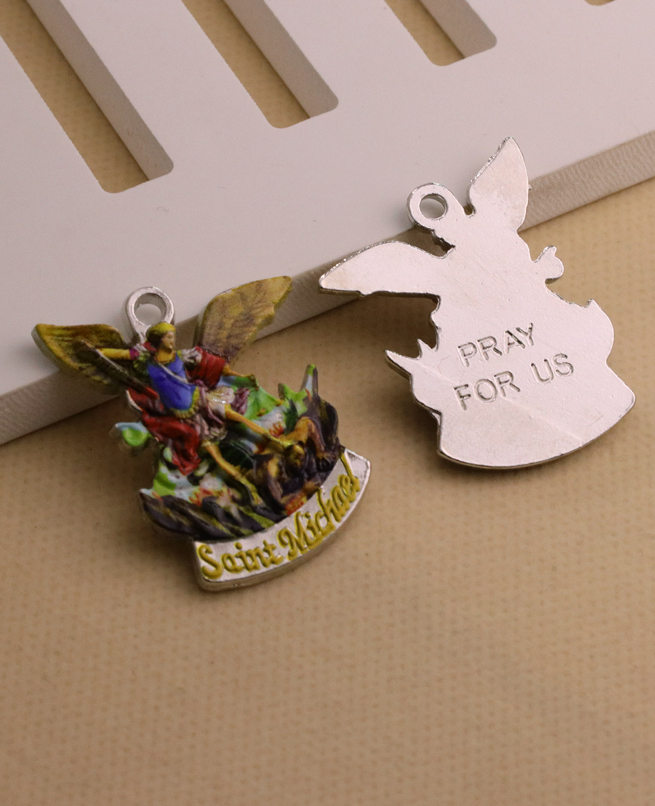 3Pcs Christian Saint Michael C - Jewelry Making Michaels ulasan dan harga
