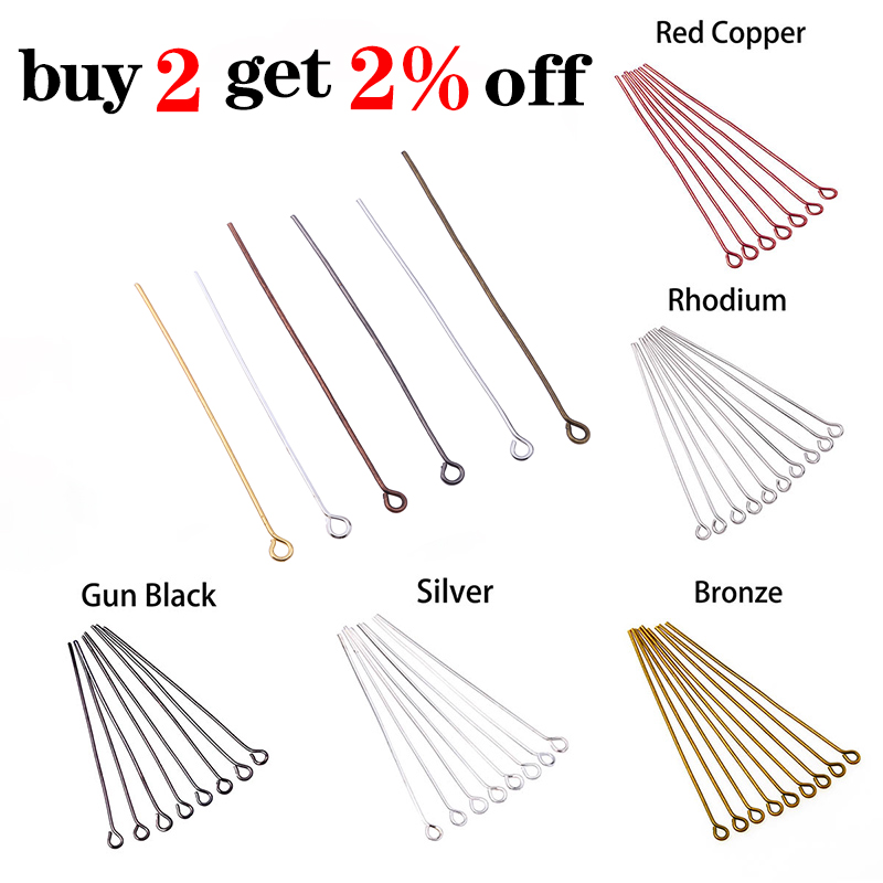 100/200pcs/Lot  3 Styles 16-60 - Jewelry Making Eye Pins ulasan dan harga
