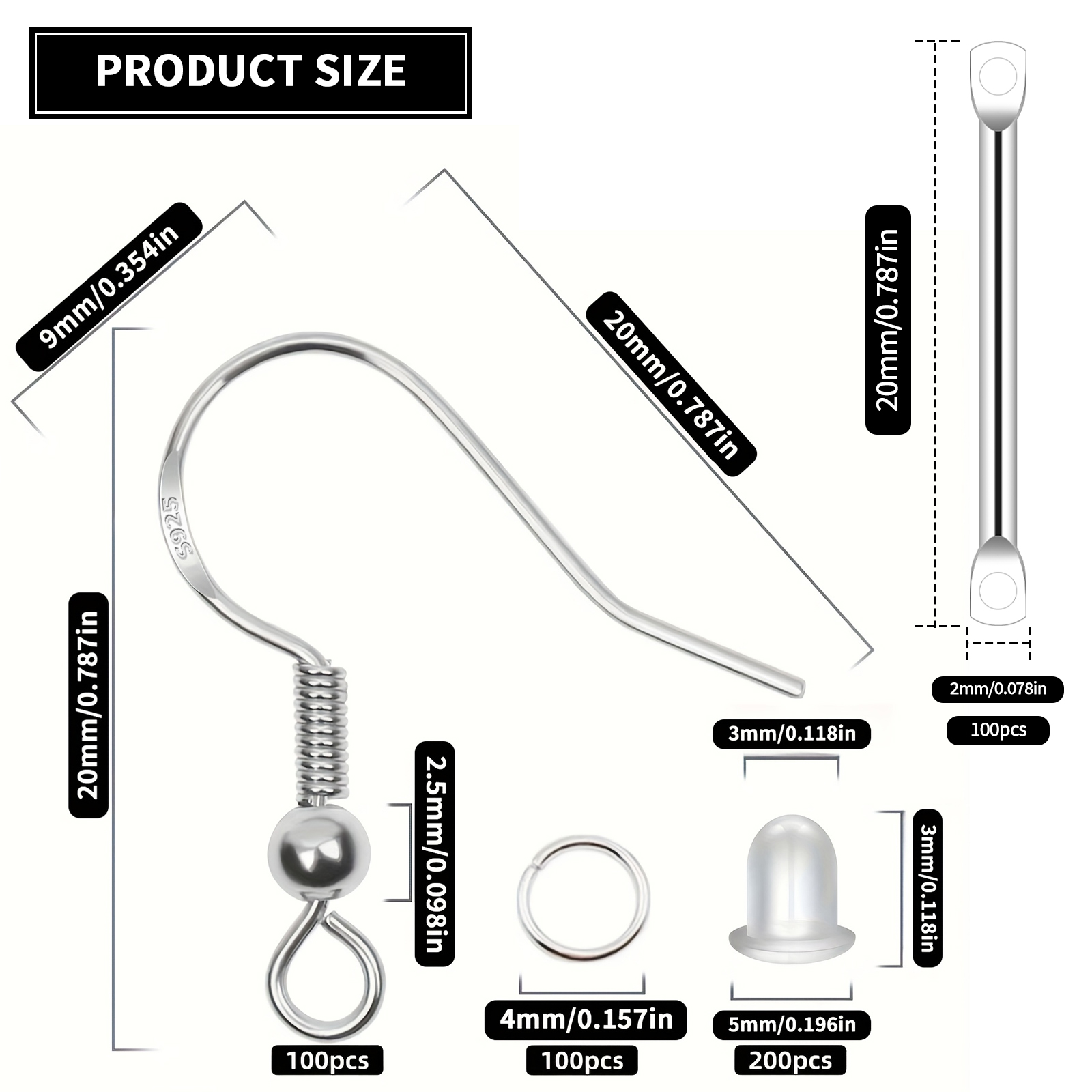 925 Silver/Gold Plated Earring - Jewelry Making Basics ulasan dan harga
