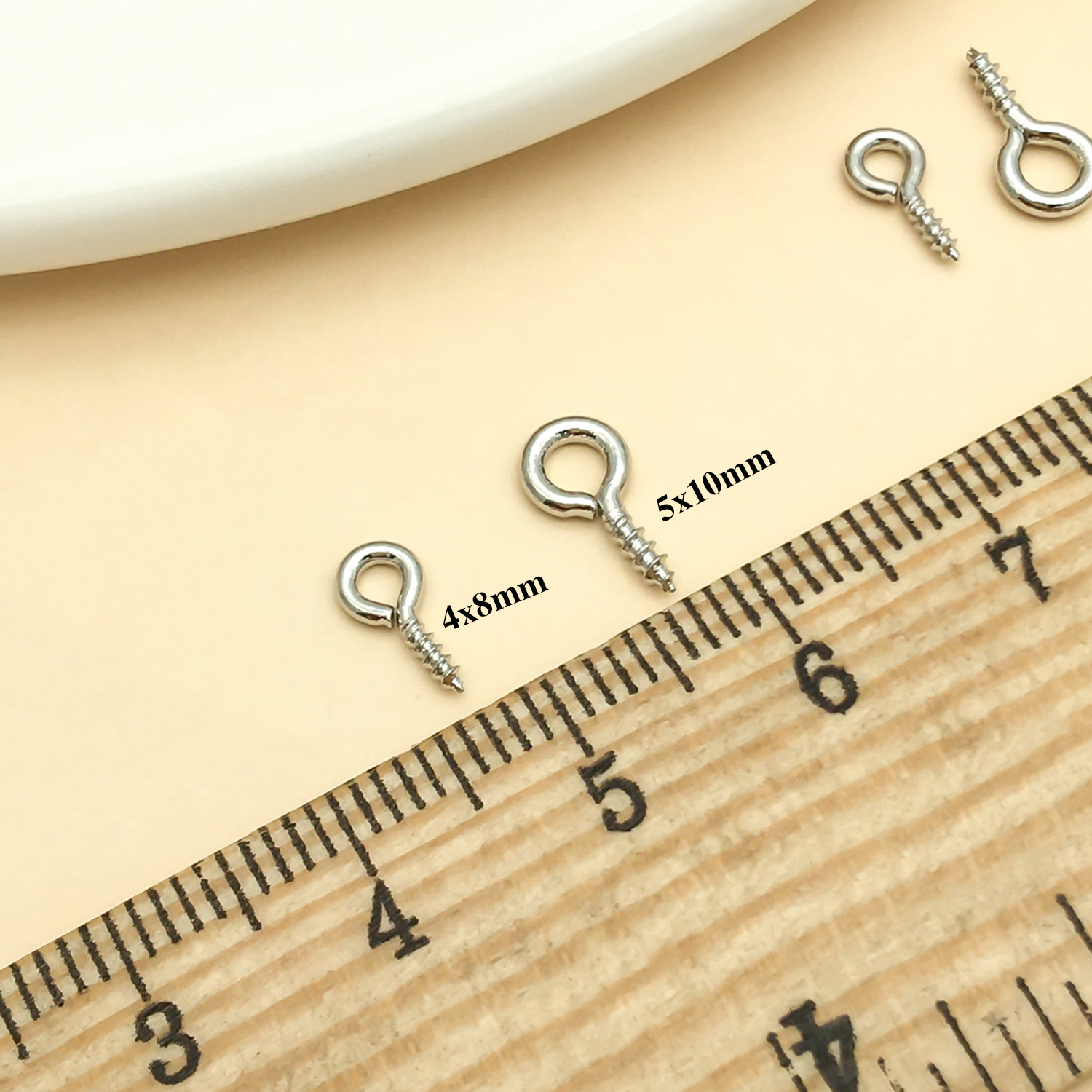 5pcs 18K gold-plated copper th - Jewelry Making Eye Pins ulasan dan harga