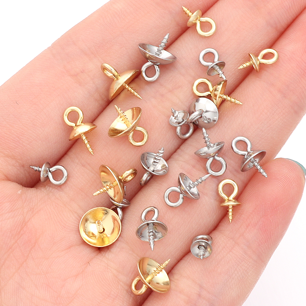 20pcs Stainless Steel Screw Ey - Jewelry Making Eye Pins ulasan dan harga