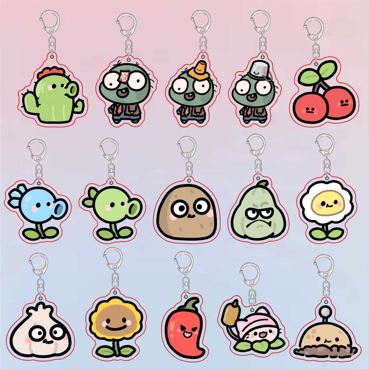 Plants Vs Zombies Acrylic Cute - Jewelry Making Hobby ulasan dan harga
