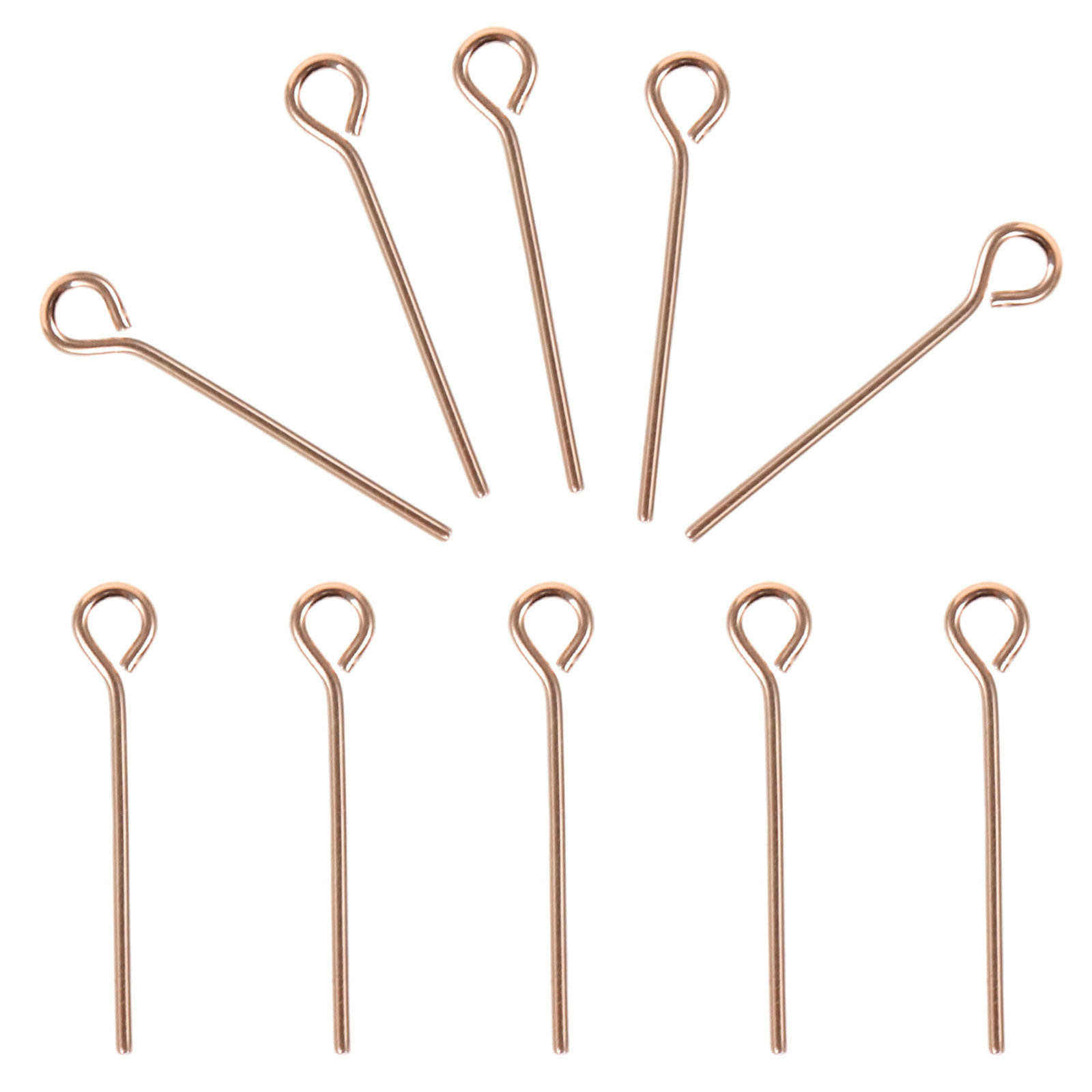10pcs Eye Pins Stainless Steel - Jewelry Making Eye Pins ulasan dan harga