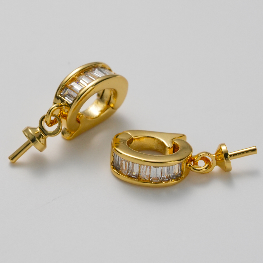 2pcs 18K Gold Plated Brass Eye - Jewelry Making Eye Pins ulasan dan harga