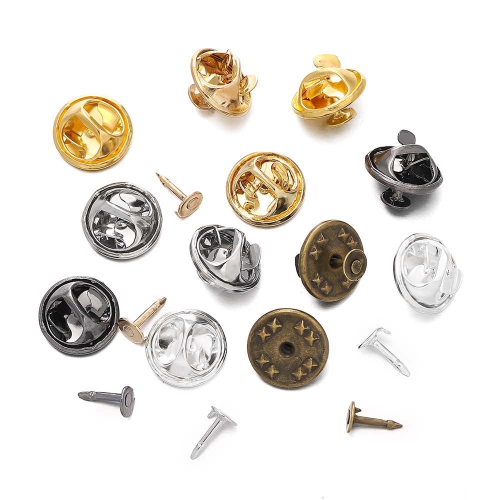 50sets Metal Locking Pin Back  - Jewelry Making Eye Pins ulasan dan harga